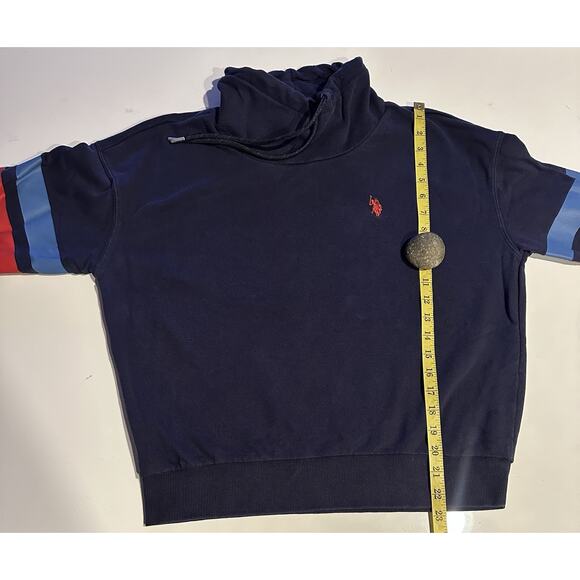 U.S. Polo Assn Women's Sweatshirt Size Large Blue Long Sleeve High Neck Cotton - Picture 5 of 5